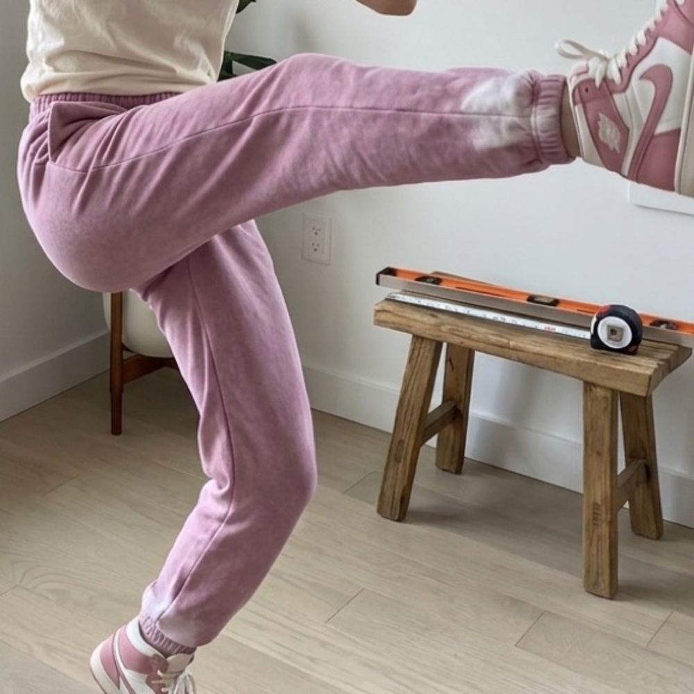 Fashion Nova Pink Lavender Tie-Dye Joggers